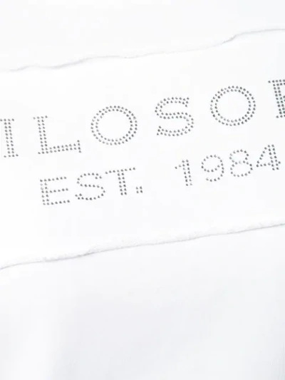 Shop Philosophy Di Lorenzo Serafini Embellished Logo Sweatshirt In White
