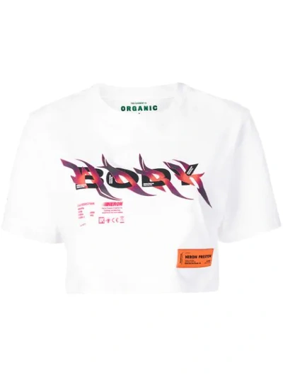 Shop Heron Preston Body T-shirt In 0188 Bianco E Multicolore