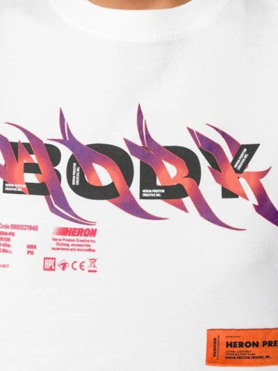 Shop Heron Preston Body T-shirt In 0188 Bianco E Multicolore
