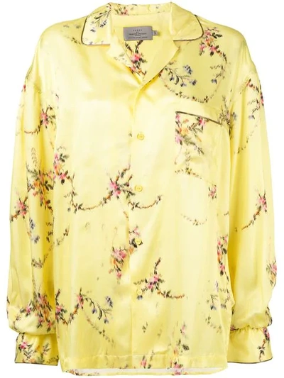 Shop Preen By Thornton Bregazzi Floral Print Shirt In Yellow