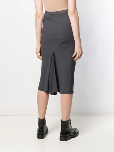 Shop Rick Owens Fitted Skirt In Grey