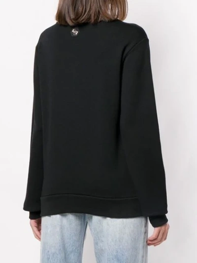 Shop Philipp Plein "beverly Hills" Graphic Sweatshirt In Black