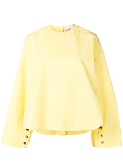 Shop A.w.a.k.e. Oversized Reverse Blouse In Yellow