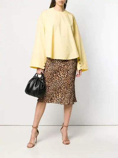 Shop A.w.a.k.e. Oversized Reverse Blouse In Yellow