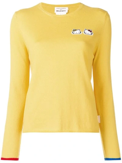 Shop Chinti & Parker Pullover Mit Hello-kitty-stickerei - Gelb In Yellow
