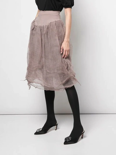 MARC LE BIHAN ELASTICATED WAIST SKIRT - 紫色