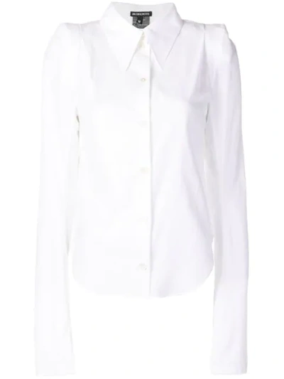 Shop Ann Demeulemeester Structured Shoulder Shirt In White