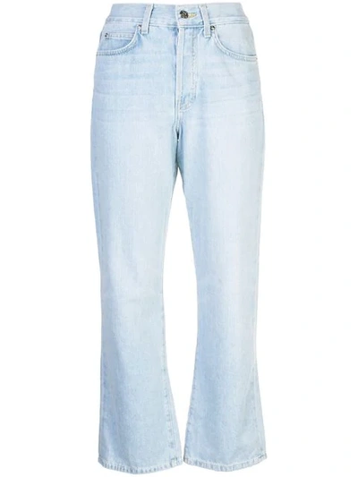 Shop Eve Denim Cropped Bootcut Jeans In Blue