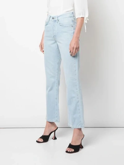 EVE DENIM CROPPED BOOTCUT JEANS - 蓝色
