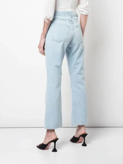 EVE DENIM CROPPED BOOTCUT JEANS - 蓝色