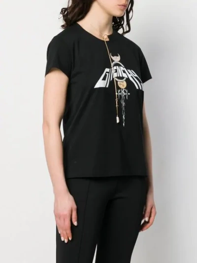 Shop Givenchy Dagger Chain Masculine T-shirt In Black