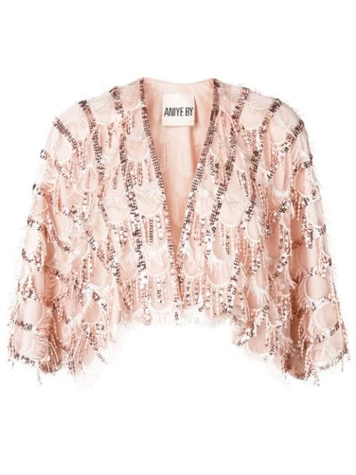 Shop Aniye By Embellished Bolero Jacket - Pink