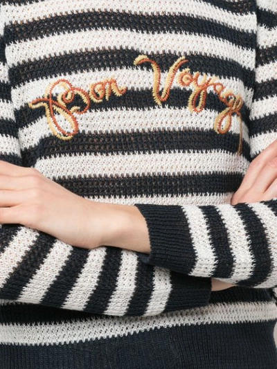 Shop Alexa Chung Bon Voyage Knitted Sweater - Blue