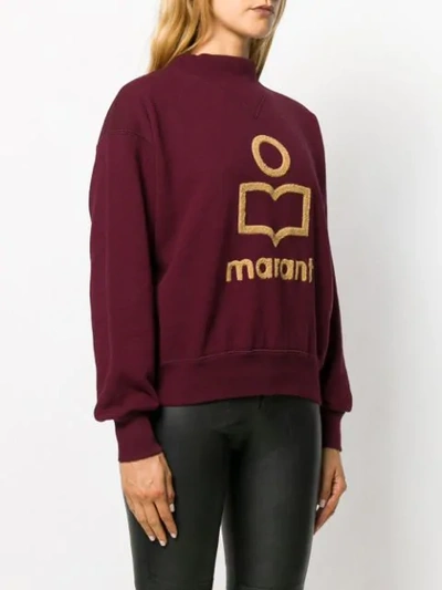 Shop Isabel Marant Étoile Logo Sweater In Red
