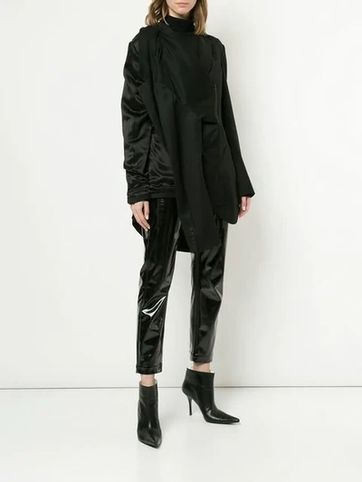 Shop Moohong Extreme Deconstructed Blazer In Black