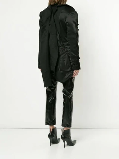 Shop Moohong Extreme Deconstructed Blazer In Black