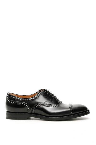 Shop Church's Studded Anna Lace-ups In Black (black)