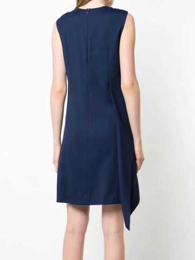 Shop Diane Von Furstenberg Ruffle Front Dress In Blue