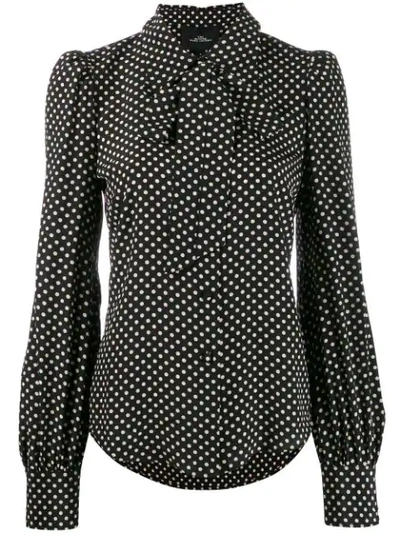 Shop Marc Jacobs Polka-dot Blouse In Black