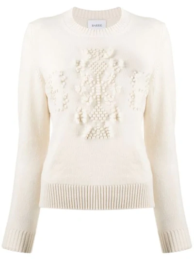 Shop Barrie Textured Detail Sweater In Neutrals