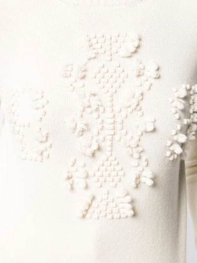Shop Barrie Textured Detail Sweater In Neutrals
