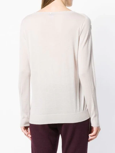 Shop Lorena Antoniazzi Cashmere Sweater In Neutrals