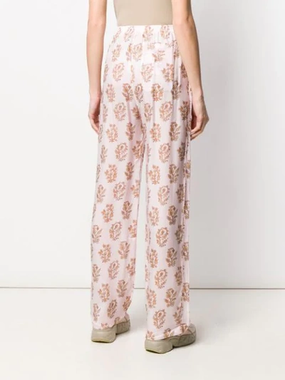 Shop Acne Studios Printed Pyjama Trousers In Pink