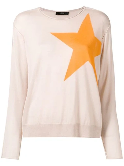 Shop Steffen Schraut Star Pattern Jumper In Neutrals