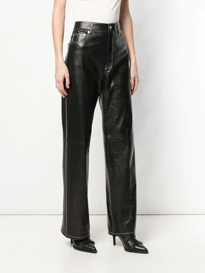 Shop Helmut Lang High Waisted Flared Trousers In Black