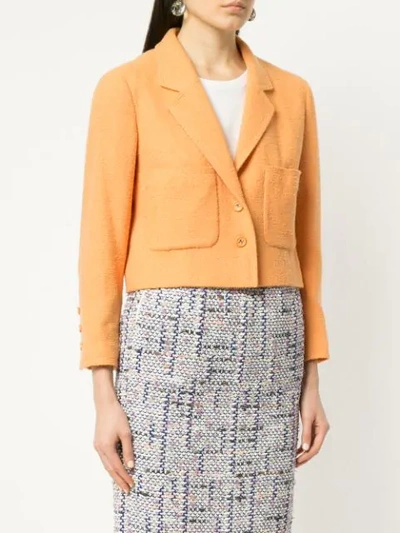 Pre-owned Chanel Vintage Textured Jacket - Orange