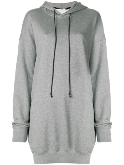 Shop Krizia Long Length Hoodie In Grey