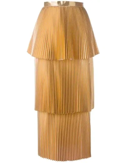 STELLA MCCARTNEY MELODY层叠半身裙 - 金属色