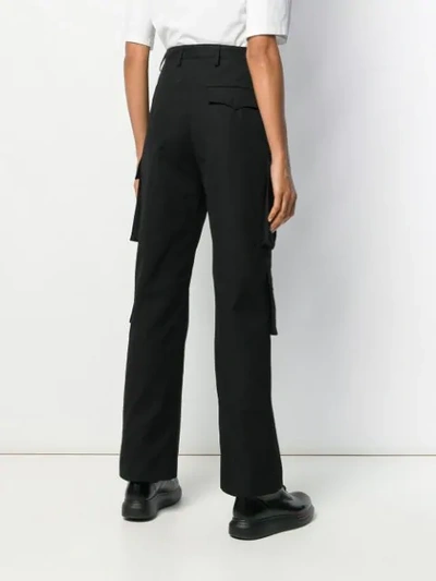 PRADA SIDE POCKET CARGO TROUSERS - 黑色