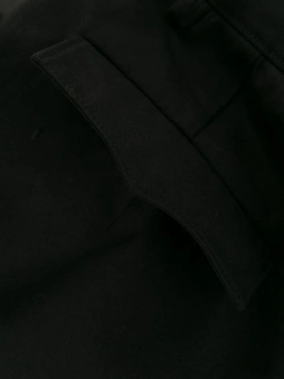 Shop Prada Side Pocket Cargo Trousers In Black