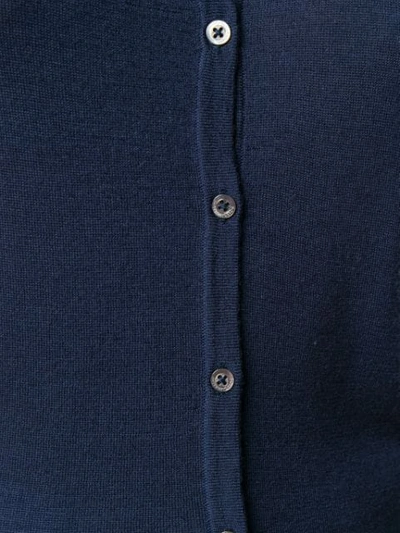 Shop Sottomettimi Fitted Button Cardigan In Blue