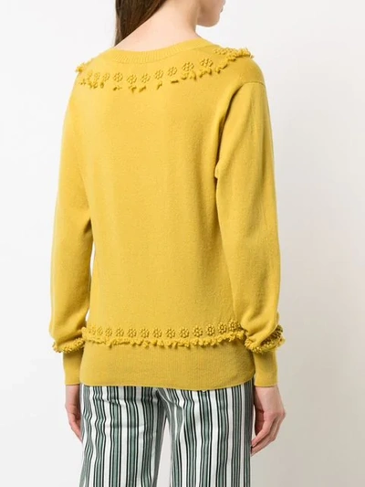 Shop Barrie Romantic Timeless Cashmere V-neck Pullover In Yellow