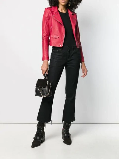 Shop Iro Ashville Biker Jacket In Red