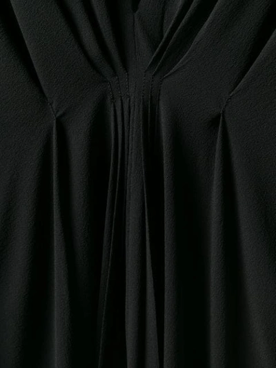 Shop Saint Laurent Draped V In Black