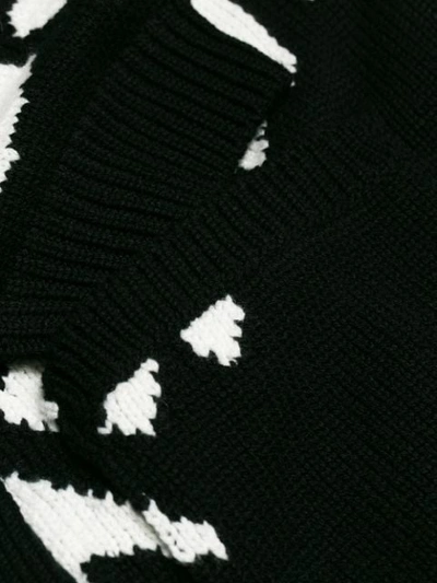 Shop Valentino Monogram Knit Cardigan - Black
