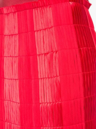 Shop Monse Fringe Midi Skirt In Red
