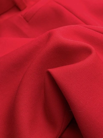 Alexander Mcqueen Red Wool Wide Leg Pants In Red