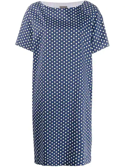 Shop Altea Geometric Patterned Dress - Blue