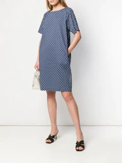 Shop Altea Geometric Patterned Dress - Blue