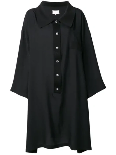 Shop Maison Margiela Bluse Im Oversized-look In Black