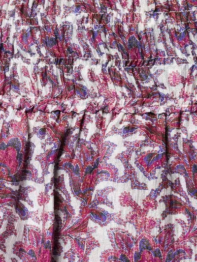 Shop Isabel Marant Tiered Mini Skirt In Purple