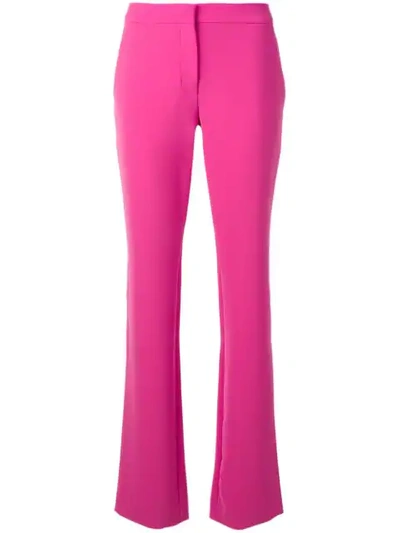 Shop Moschino Wide Leg Trousers In Pink