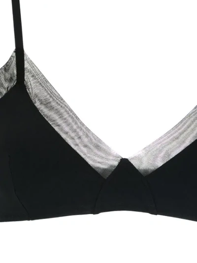 Shop Gloria Coelho Tulle Panels Bra In 1002