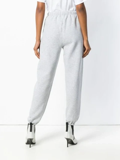 Shop Natasha Zinko Logo Print Track Pants In Grey