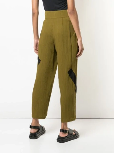 Shop Palmer Harding Static Trousers In Green