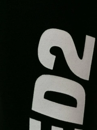 Shop Dsquared2 Logo Print Leggings In Black